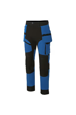 YURINOX PANTS GRAND – Extra Length, Removable pockets, Reinforced Kneepads, Breathability and Stretch, Shrink Resistant Royal Blue/Black