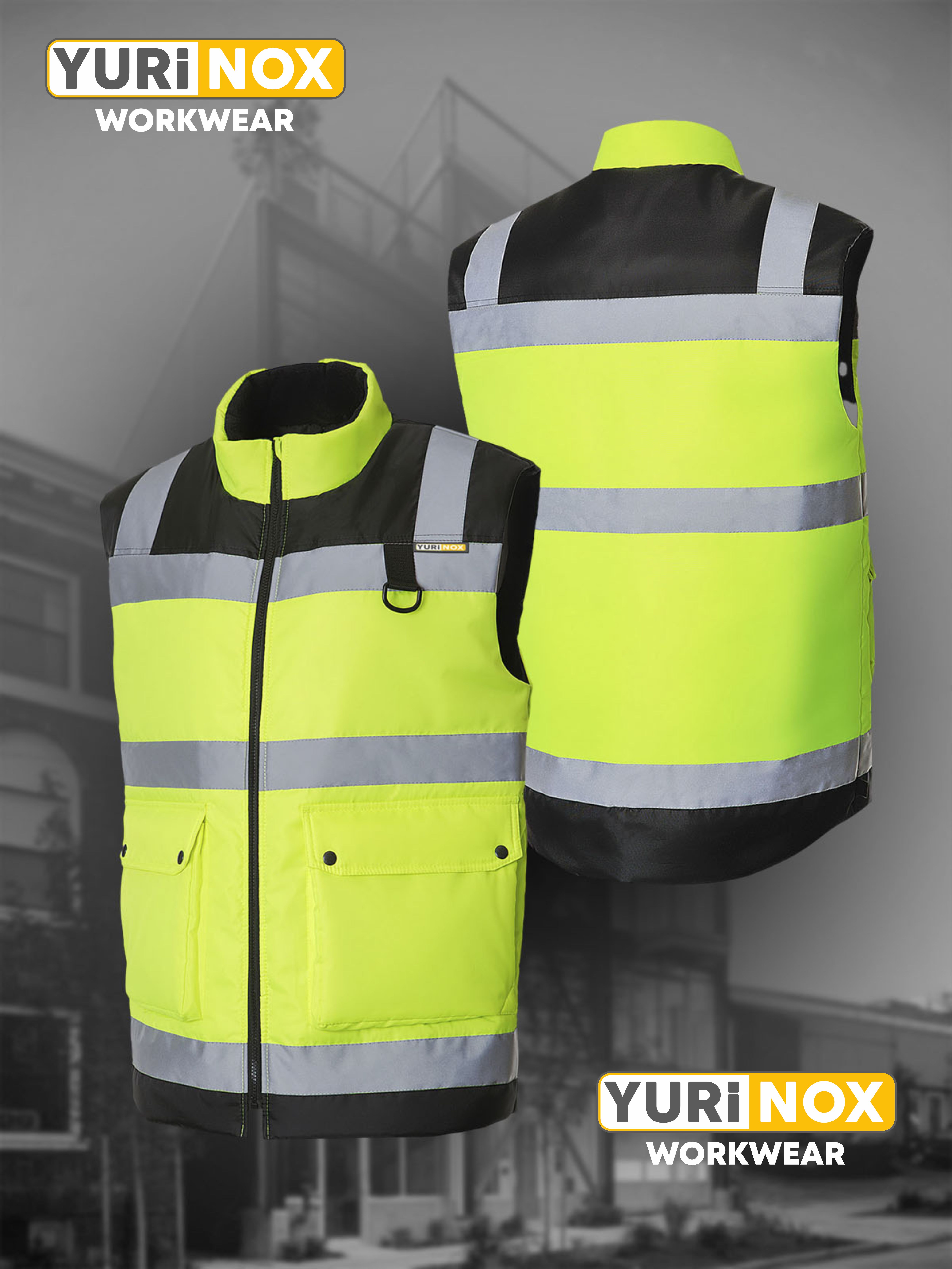 YURINOX SPECTR Insulated Hi-Vis Vest - Yurinox Workwear