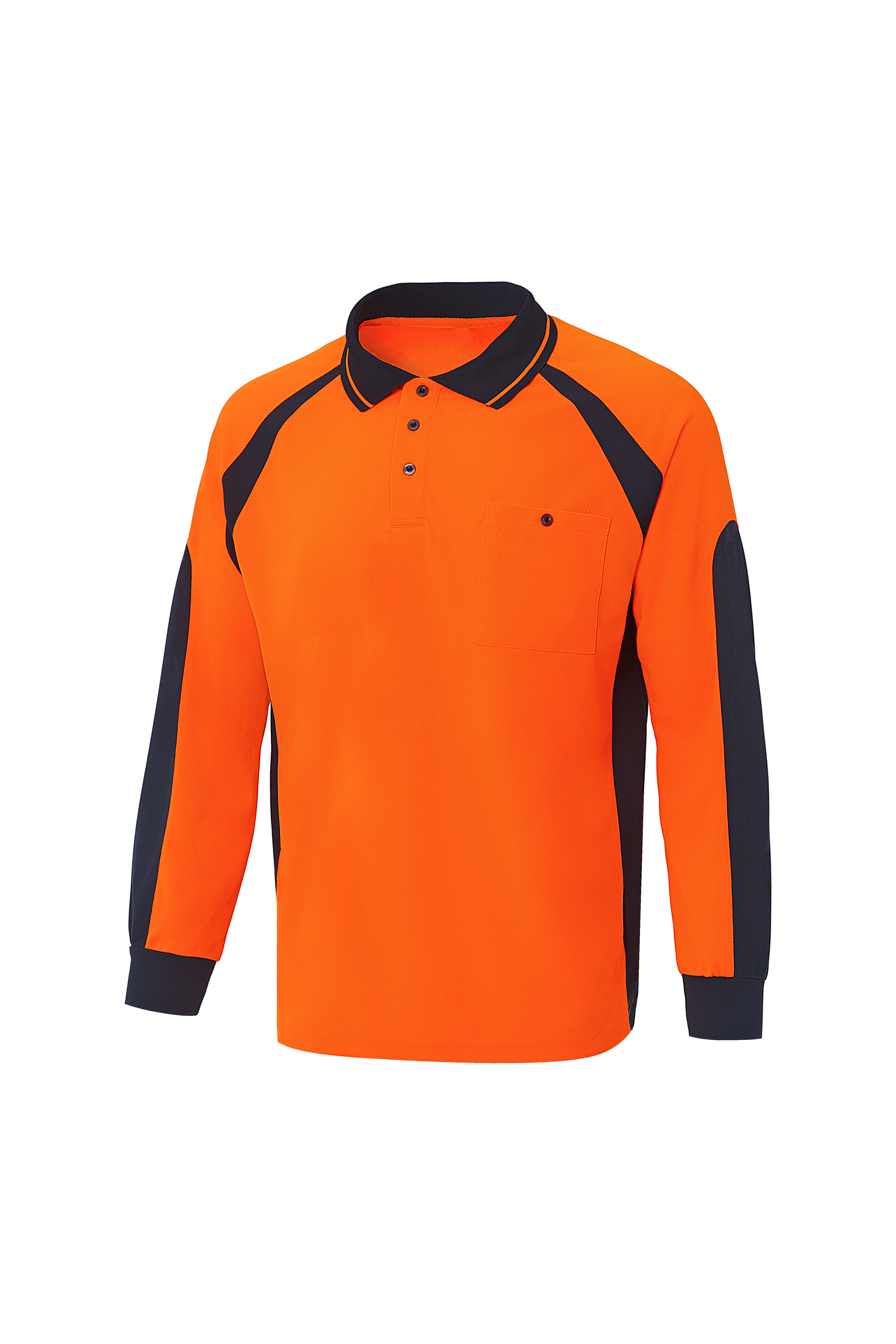YURINOX Hi-Viz 03 POLO Orange/Dark Blue