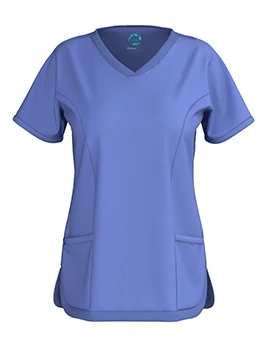 ERGOFIVE ACTIVE Women's V-Neck Medical Top - Blue