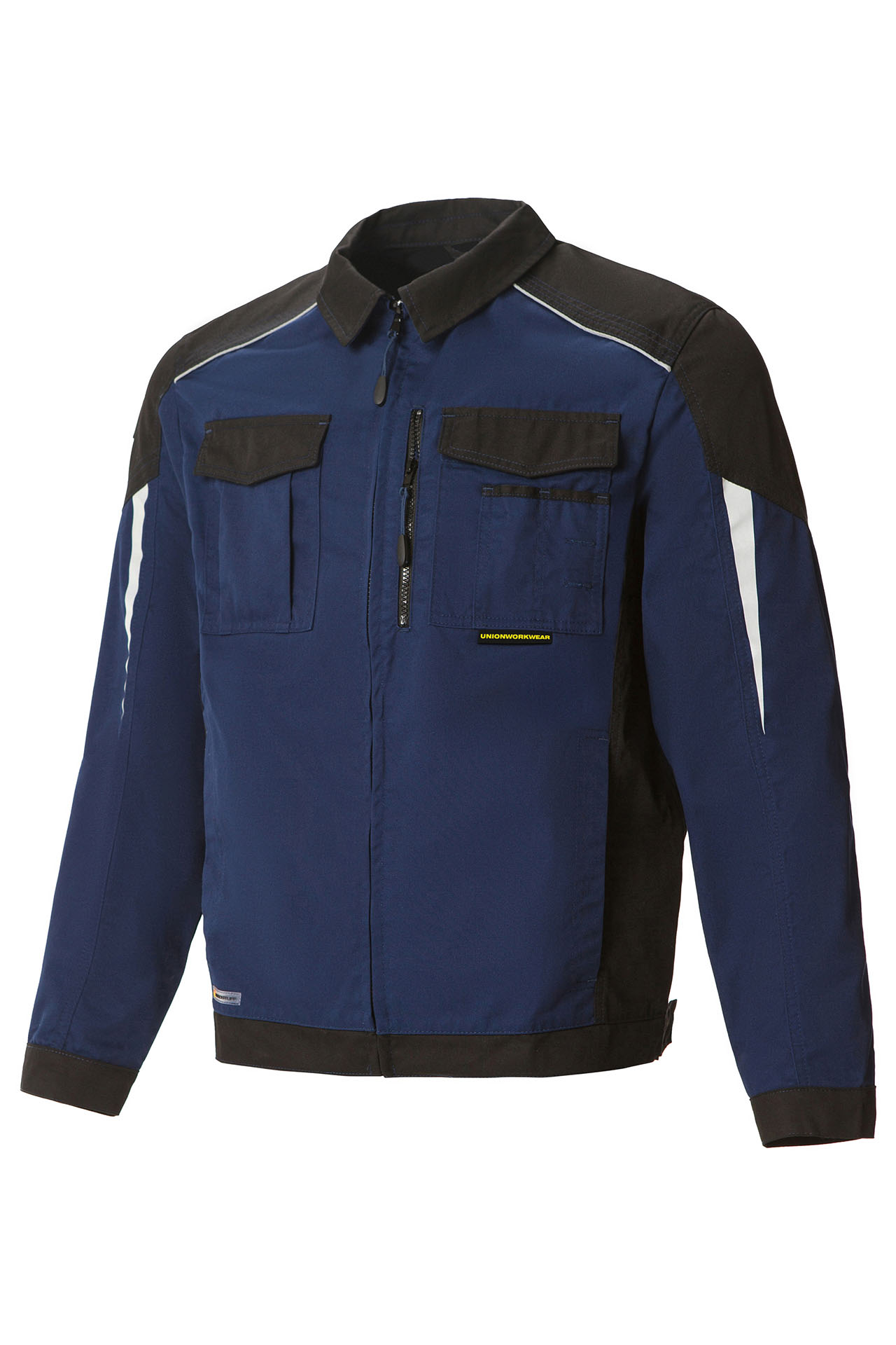UNIONWORKWEAR JACKET STATUS – Ventilated, Hi-Vis Elements, Breathable, Spacious Pockets, Dirt Resistant, Tear Resistant, Reinforced Joints Dark Blue/Black
