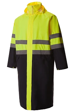 Waterproof Rain Coat – Lemon/Navy Blue