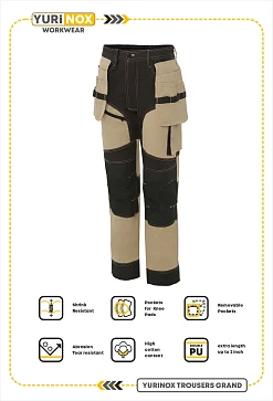 YURiNOX Grand Work Pants - Beige/Black