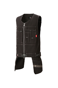 YURINOX VEST UNION SPACE - Tear Resistant, Double Stitching, Breathability, Moisture Wicking, Resistant to Wetting Black