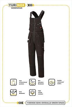 YURiNOX UNION SPACE Overalls - Black