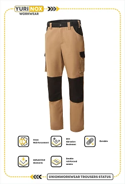 UNIONWORKWEAR STATUS Work Pants - Beige/Black