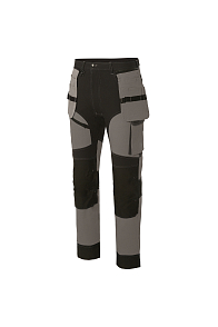 YURINOX TROUSERS GRAND – Extra Length, Removable pockets, Reinforced Kneepads, Breathability and Stretch, Shrink Resistant Dark Grey/Black