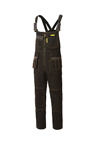 YURINOX SEMI-OVERALLS GENESIS - Knee Reinforcement with Patch Pockets, Additional Seam Allowances, Double Stitched, Tear Resistant Black/Graphite