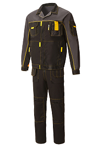 YURINOX GENESIS SET Jacket&Semi-overalls black/graphite