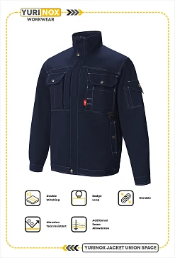 YURiNOX UNION SPACE Safety Work Jacket - Dark blue