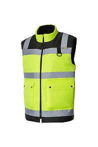 YURINOX SPECTR insulated Hi-Viz VEST Yellow Black