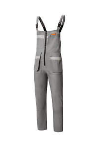 UNIONWORKWEAR SEMI-OVERALLS PROFESSIONAL Breathable, Knee Reinforcement pockets, Waterproof, Tear-resistant, Double reinforced seams Dark gray/Light gray